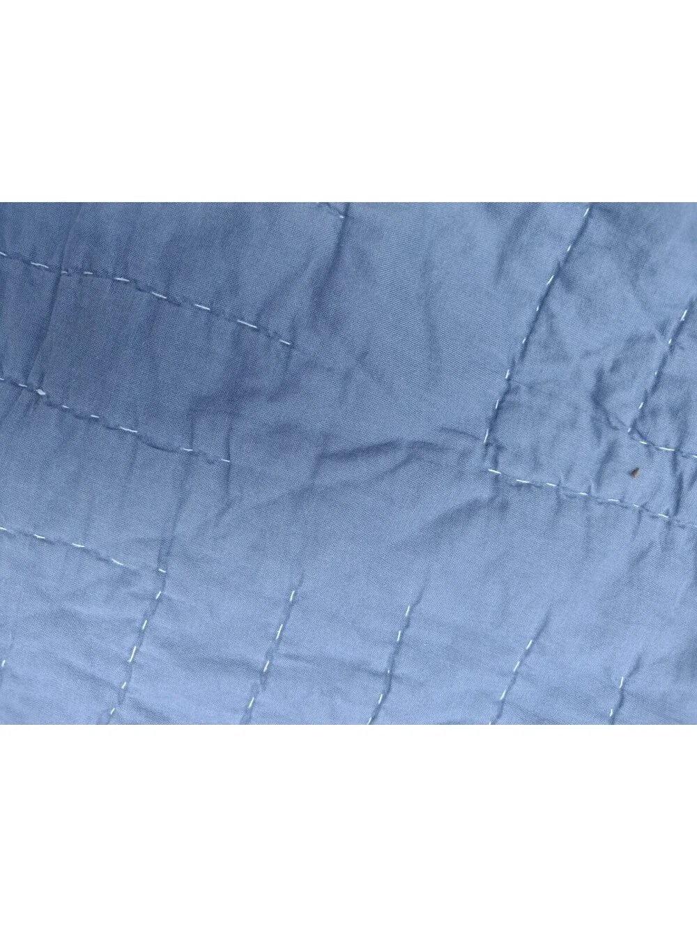 Woolrich Full Queen Quilt Blue Patchwork Plaid Reversible Cotton Farmhouse